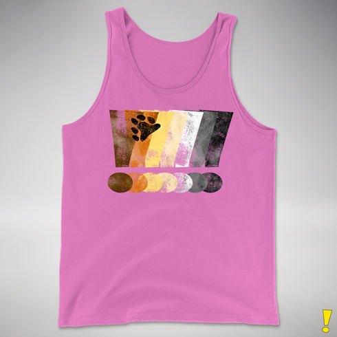 Bear Pride Grunge Exclamation Points Premium Tank Top - Neon Pink
